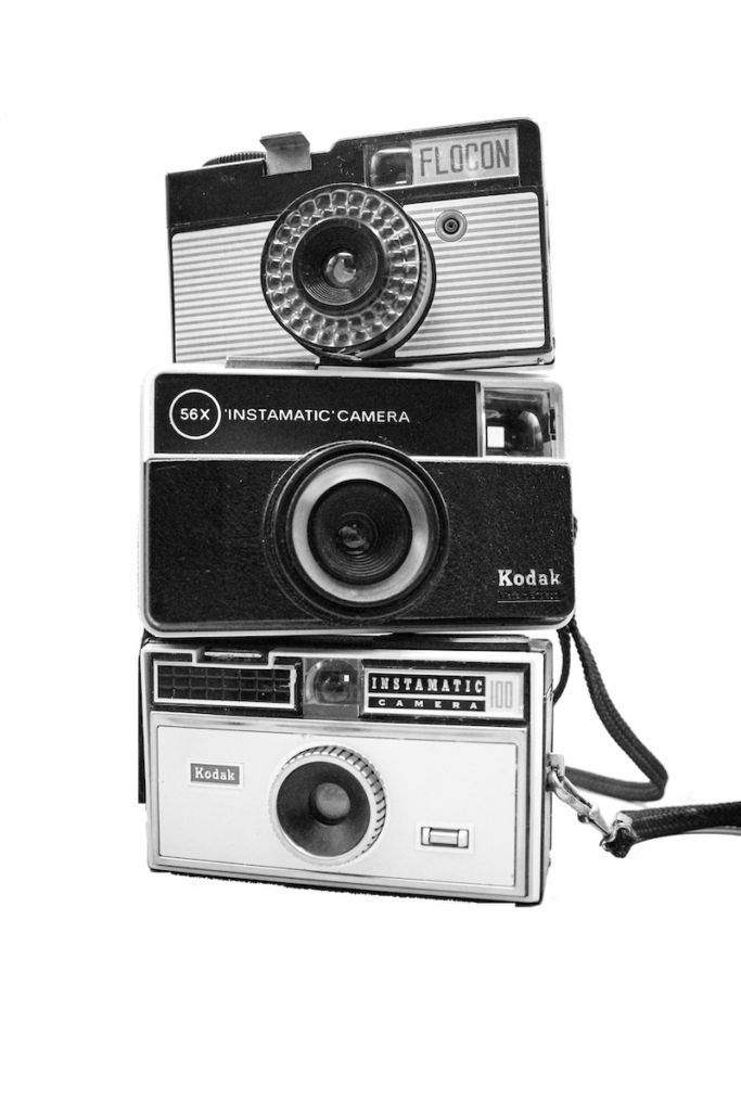 camera on white photo